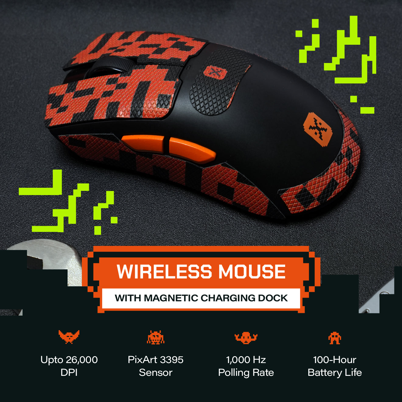 Mouse Rage UNCTRL RAGE Wireless Mouse + Dock
